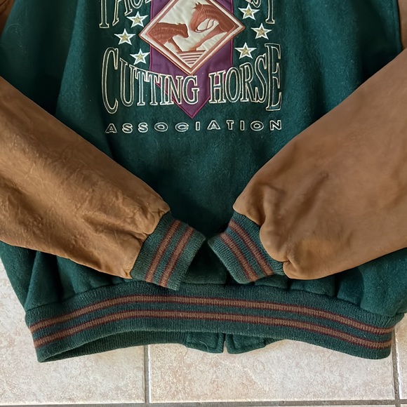 Golden Bear Varsity Bomber Jacket, Pacific Coast Cutting Association, Sz XL - Picture 5 of 15